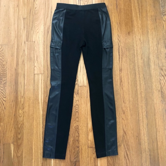 BCBG Maxazia women’s faux leather Black leggings, Size M - Picture 3 of 6